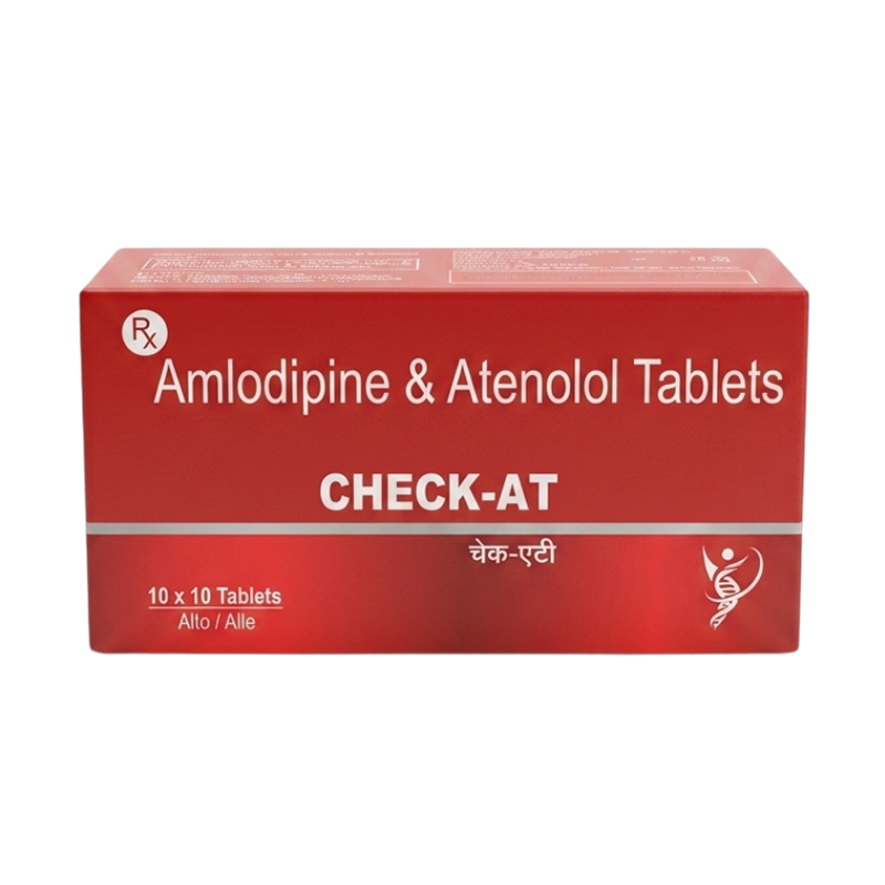 Check-AT Tablet — Amlodipine 5mg + Atenolol 50mg