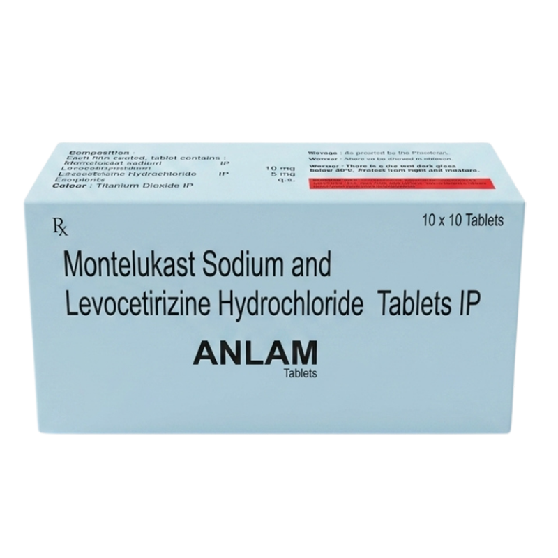 Anlam — EQ TO MONTELUKAST 10 MG,LEVOCETIRIZINE HYDROCHLORIDE IP 5 MG