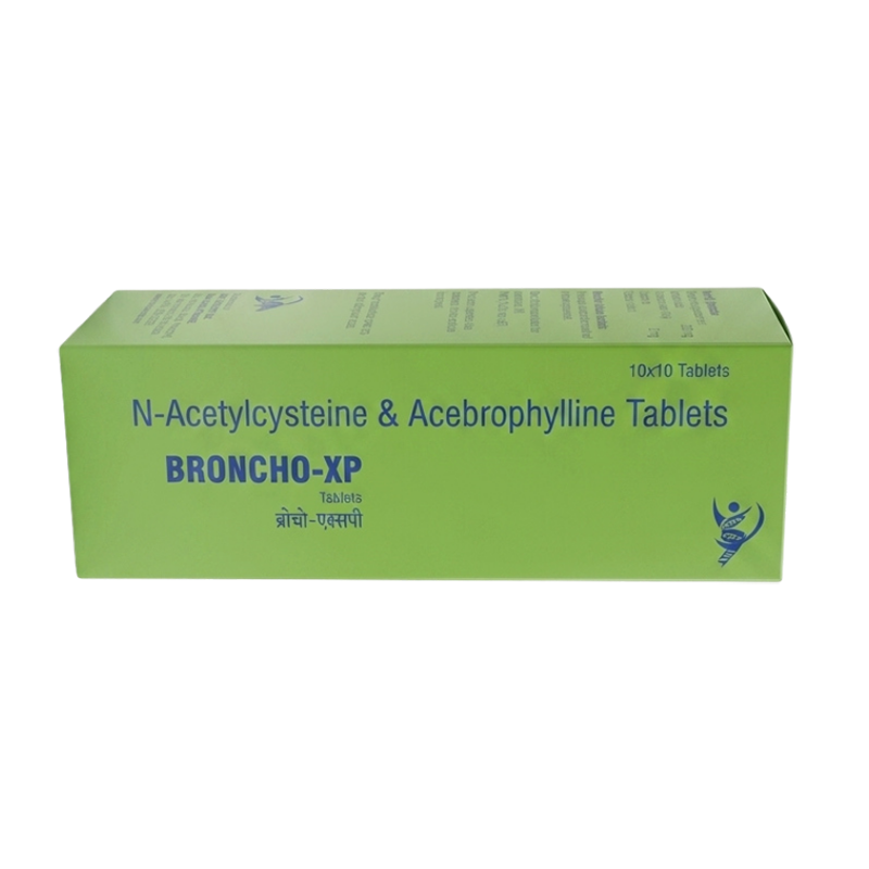 Broncho -XP — N-ACETYLCYSTEINE BP 600 MG,ACEBROPHYLLINE 100 MG