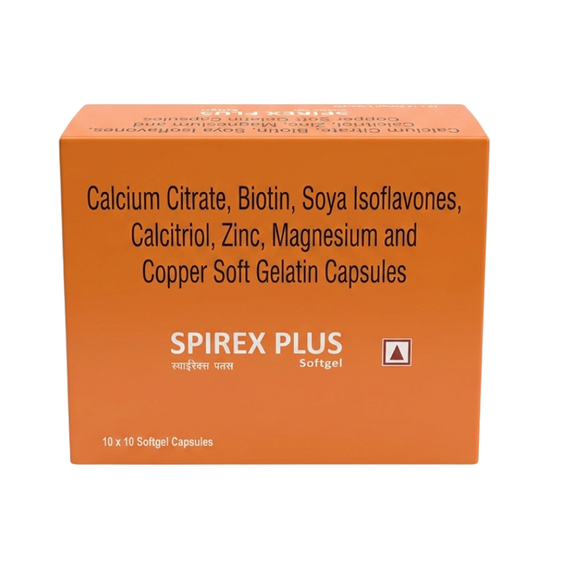 Spirex Plus — Calcium Citrate 500mg+Biotin 40mcg + Soya Isoflavones 40% 40mg + Calcitriol 0.25mcg+ Zinc SULPHATE 17 mg + Magnesium oxide 25 mg + Copper Oxide 107 mg