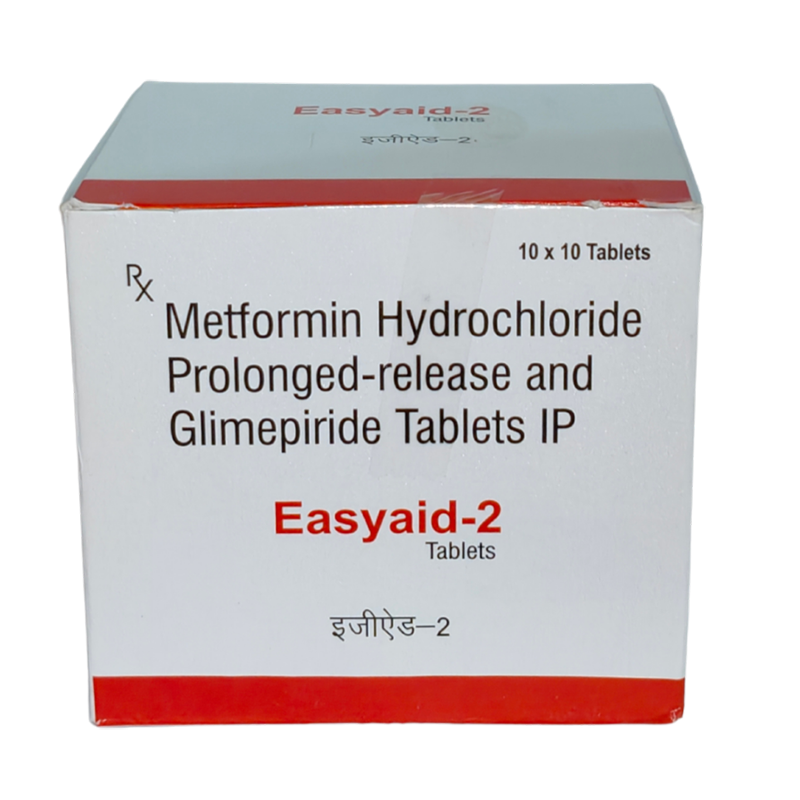 Easyaid-2 Tablet — Glimepiride 2mg & Metformin Hydrochloride 1000mg