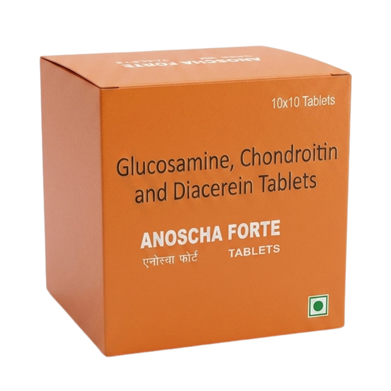 Anoscha-Forte Tablet — Glucosamine Sulfate POTASSIUM CHLORIDE 750mg+ Chondroitin Sulfate SODIUM 100mg + Diacerein 50mg