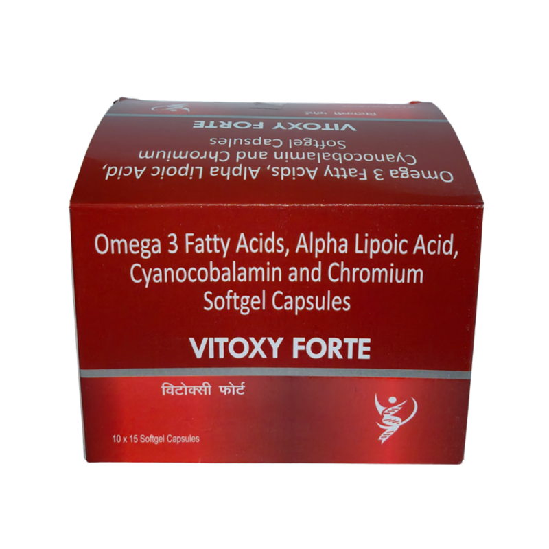 Vitoxy Forte — Omega3 Fatty Acids 1000mg+ Alpha Lipoic Acid 50mg + Cyanocobalamin 15mcg + Chromium Picolinate 200mcg